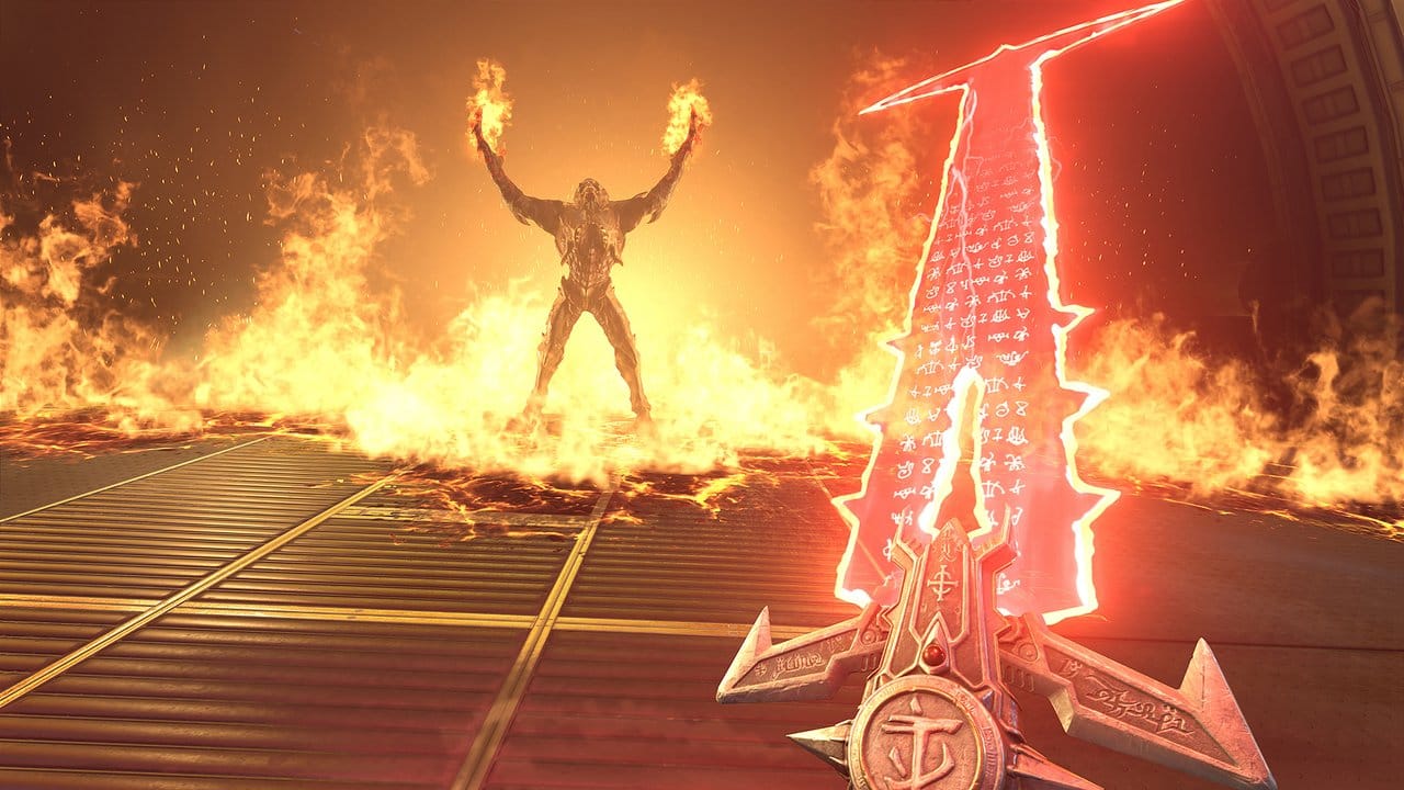 Schwert gegen brennende Hände: "Doom Eternal" konfrontiert Spieler mit endlosen Dämonenhorden.