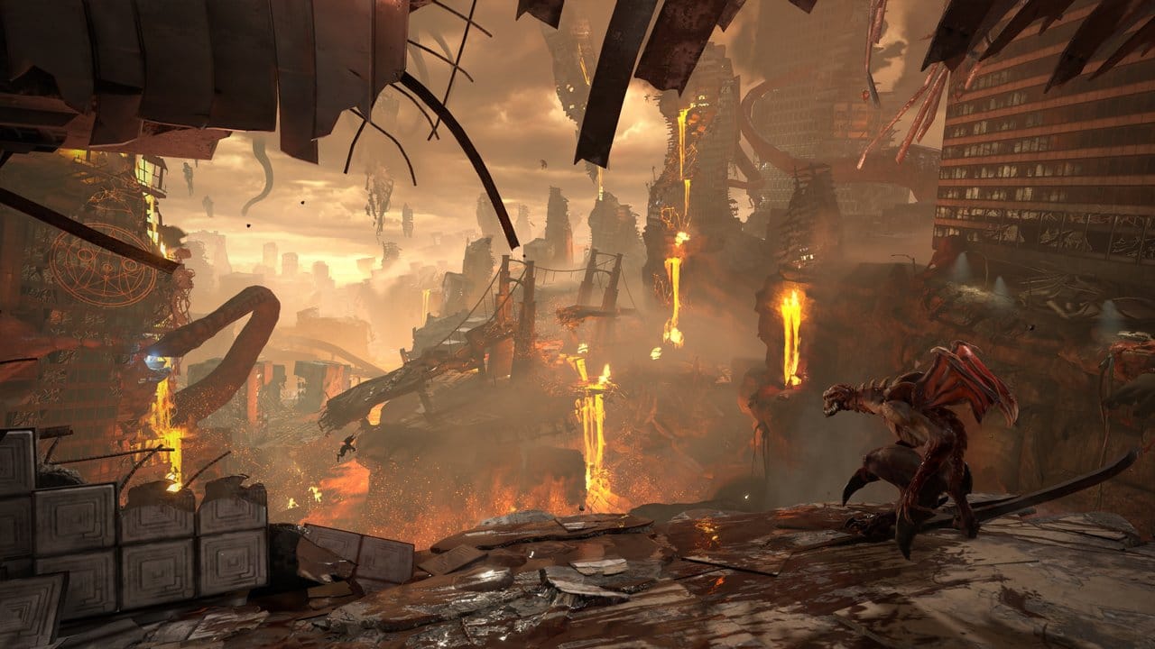 Das sieht nicht gut aus: In "Doom Eternal" haben Dämonenhorden die Erde erobert.