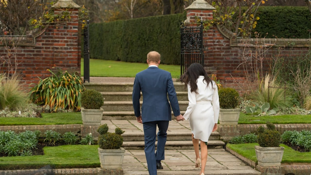Prinz Harry und Meghan Markle nach Bekanntgabe ihrer Verlobung.