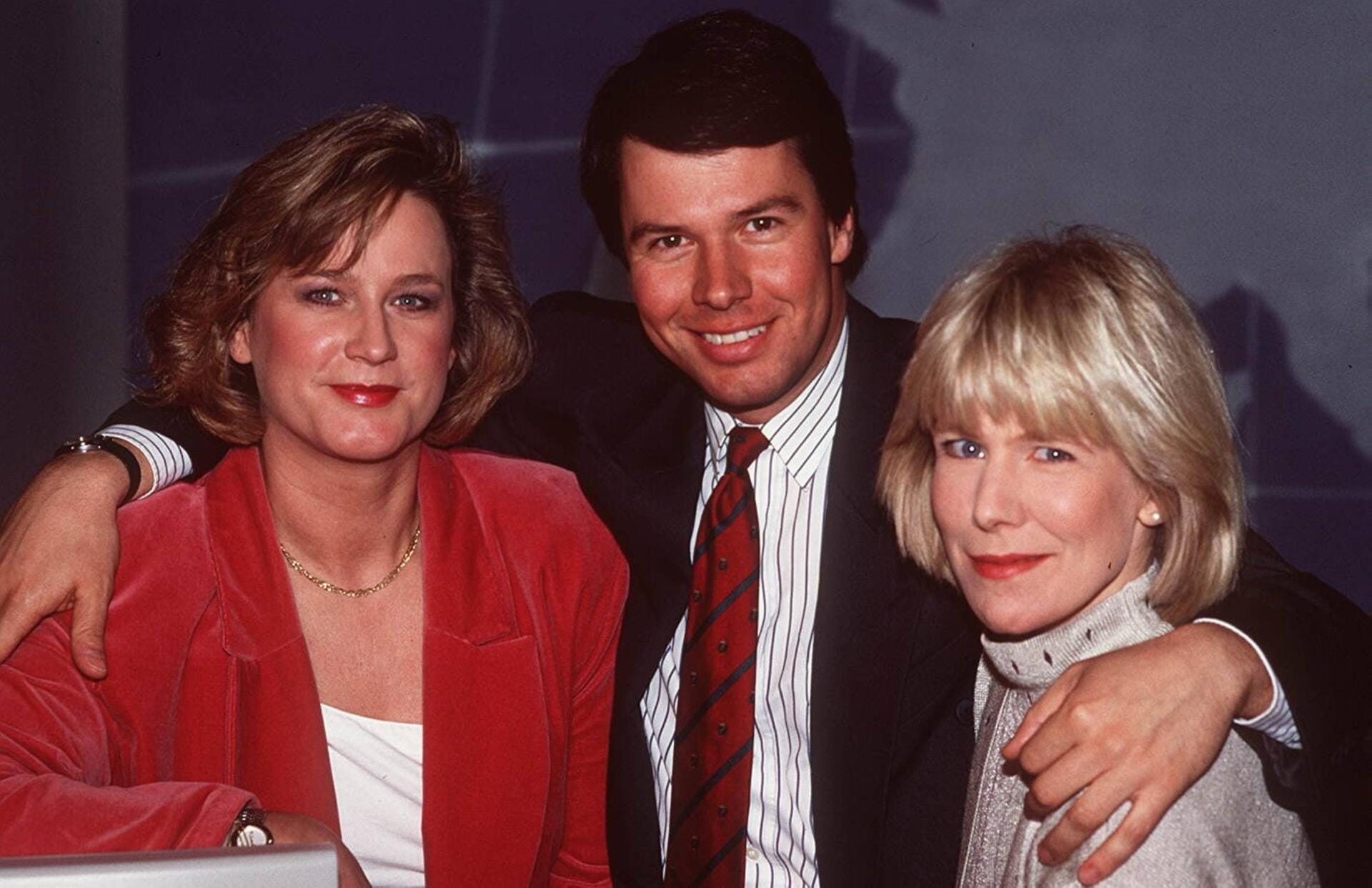 1992: Peter Kloeppel mit Brigitte Reimann (li.) und Ulrike von der Groeben