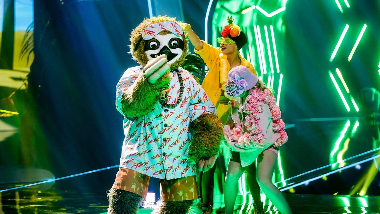 "Das Faultier" in der Pro-Sieben-Show "The Masked Singer". "Das Faultier" in der Pro-Sieben-Show "The Masked Singer".