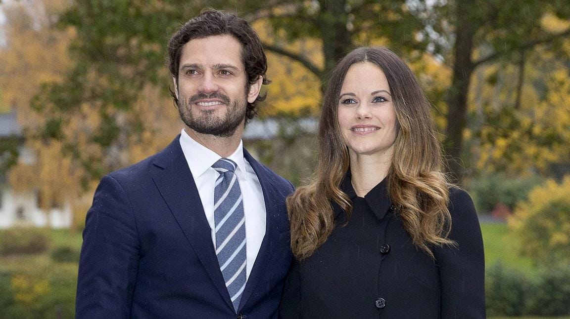 Prinz Carl Philip und Prinzessin Sofia im Bymossarna-Reservat im Oktober 2016