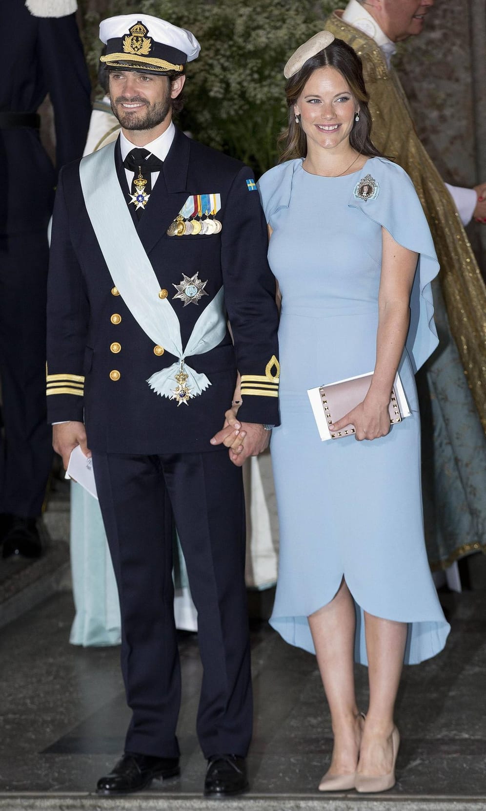Prinz Carl Philip und Prinzessin Sofia bei der Taufe von Prinz Oscar im Mai 2016