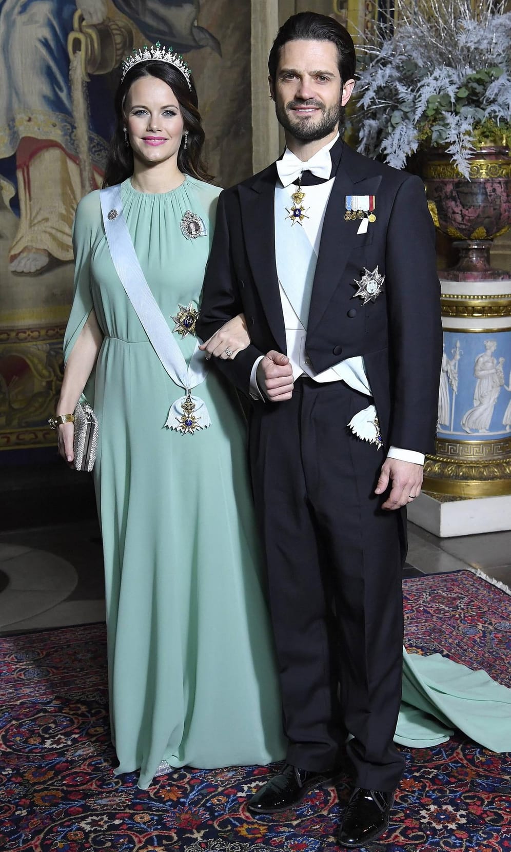 Prinz Carl Philip und Prinzessin Sofia beim Dinner des Königs im Dezember 2017