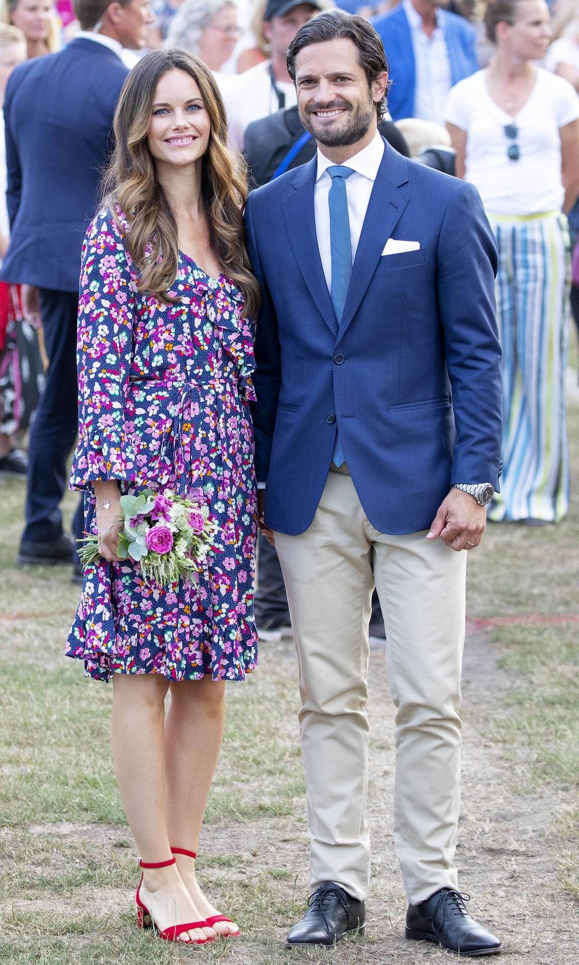 Prinz Carl Philip und Prinzessin Sofia auf dem Geburtstag von Kronprinzessin Victoria im Juli 2018