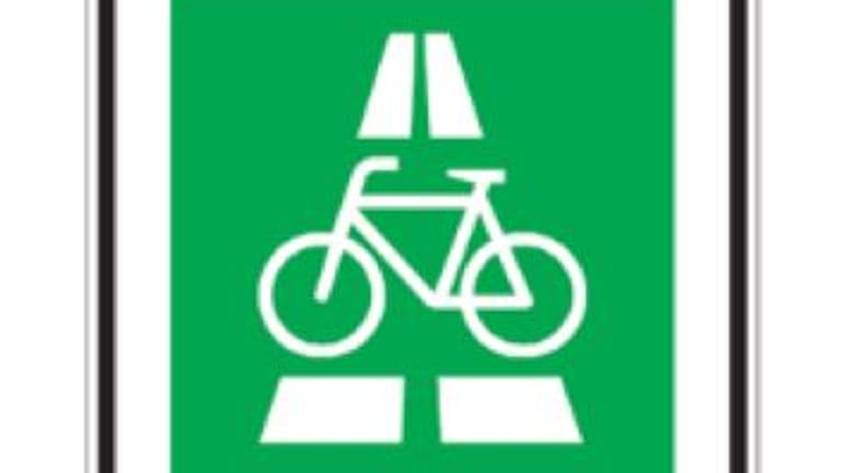 Verkehrszeichen für Radschnellwege: Das neue Schild kennzeichnet Radschnellwege auch unabhängig von der Fahrbahnbeschaffenheit.