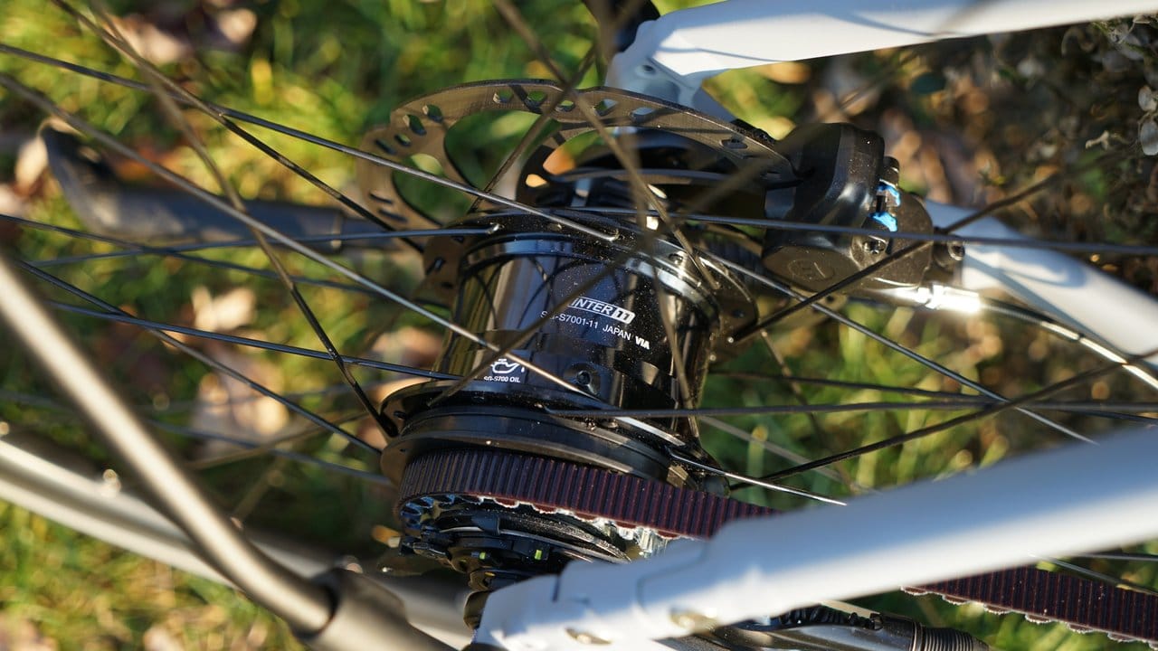 Am Vortrieb Modell 1 ist eine Nabenschaltung mit 11 Gängen verbaut. Am Vortrieb Modell 1 ist eine Nabenschaltung mit 11 Gängen verbaut.