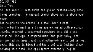 In dem Text-Adventure "Zork: The Great Underground Empire" von 1980 müssen Spieler müssen Sie die Ruinen einer früheren Zivilisation – The Great Underground Empire" – erkunden, 20 Artefakte bergen und flüchten.