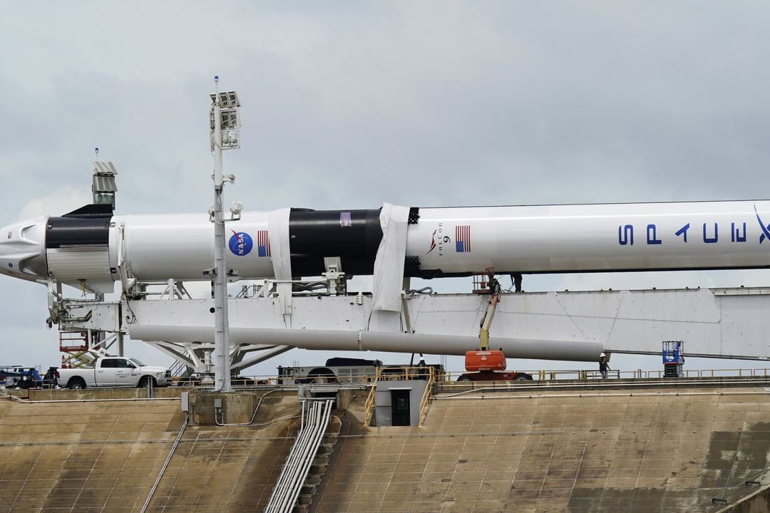 Die "Falcon 9"-Rakete der privaten Raumfahrt-Firma SpaceX.