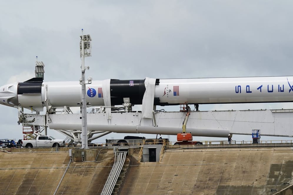 Die "Falcon 9"-Rakete der privaten Raumfahrt-Firma SpaceX.