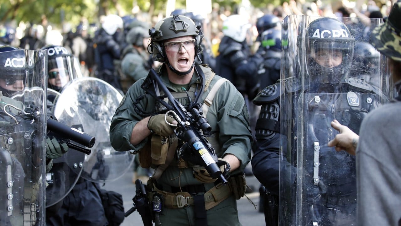 Polizeieinsatz gegen Demonstranten in Washington.