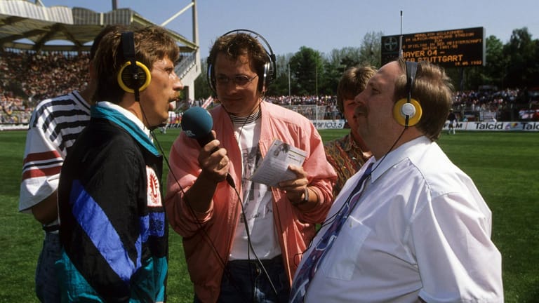 1992: Manager Reiner Calmund und Trainer Christoph Daum