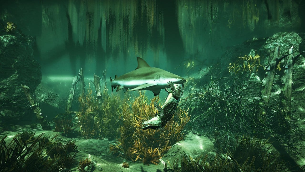 Wilde Unterwasserwelt: Als Hai legt sich der Spieler in "Maneater" auch mit anderen Tieren an.