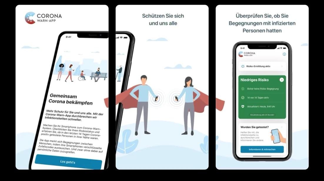 Im Appstore von Apple ist die Warn-App seit heute verfügbar. Achtung: Derzeit muss tatsächlich noch nach "corona-warn-app" gesucht werden, um die richtige App zu finden. Die Suche wurde offenbar noch nicht optimiert.