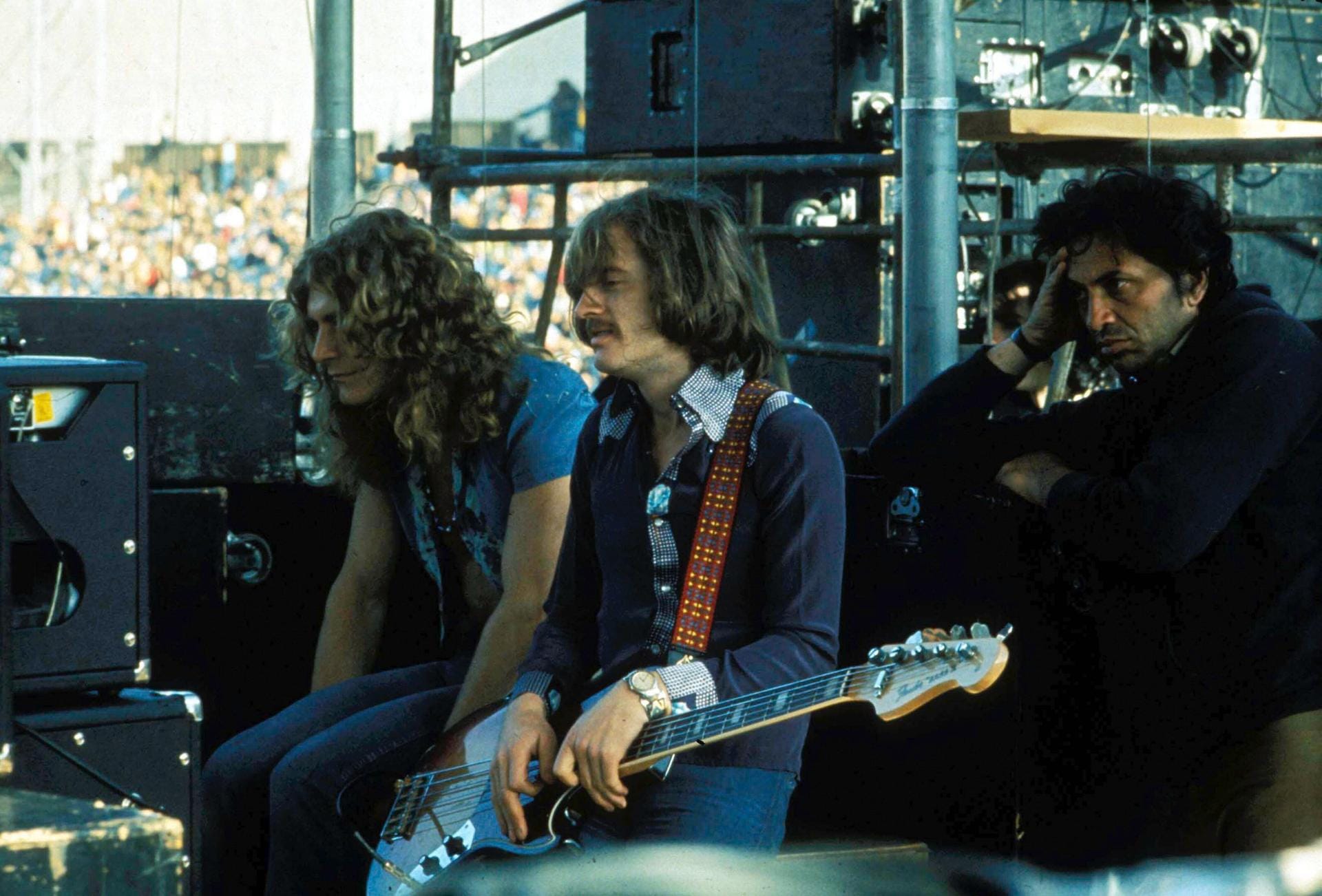 Plant, Jones und Graham bei einem Konzert in 1973: Sieben Jahre später wurde das Aus der Band verkündet.
