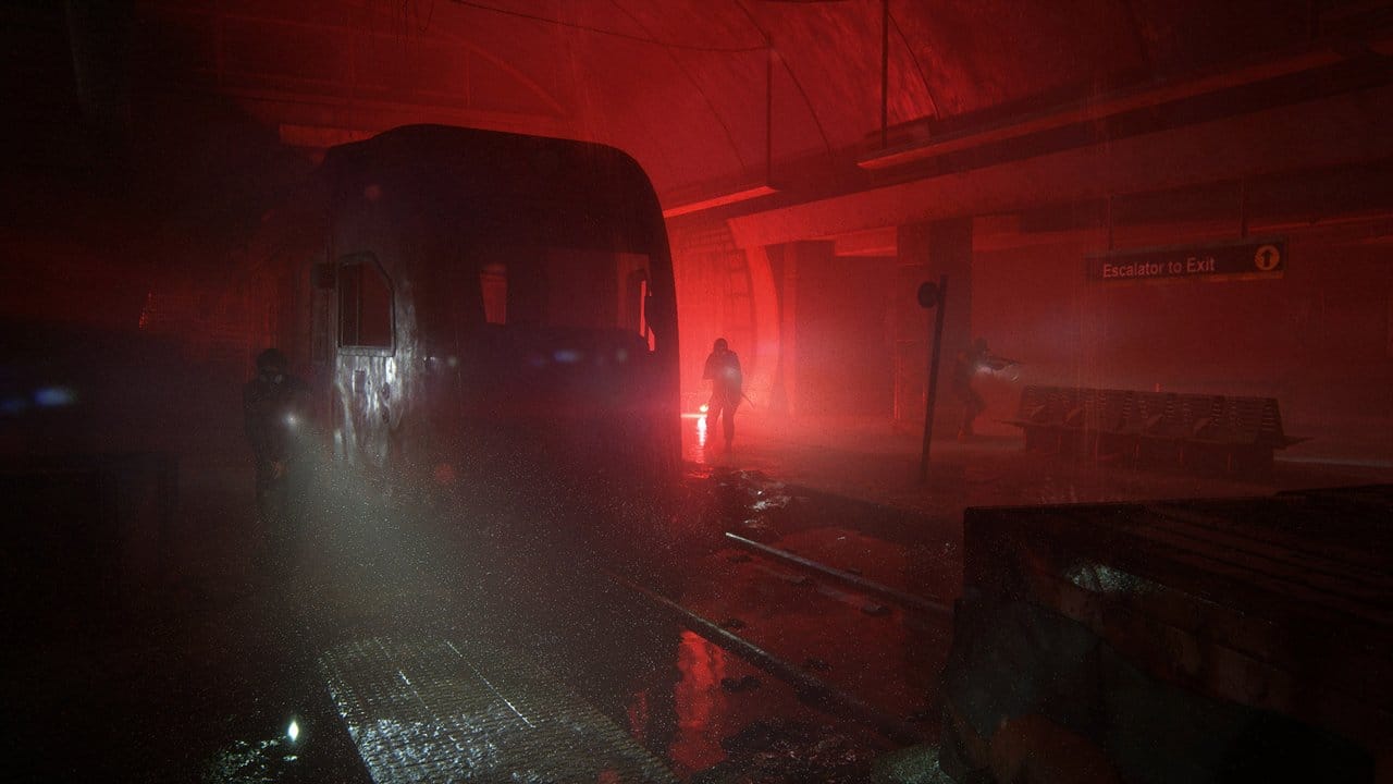 Rotlicht: Dieser stimmungsvoll erleuchtete U-Bahn-Schacht ist nur einer der vielen Schauplätze von "The Last of Us Part 2".