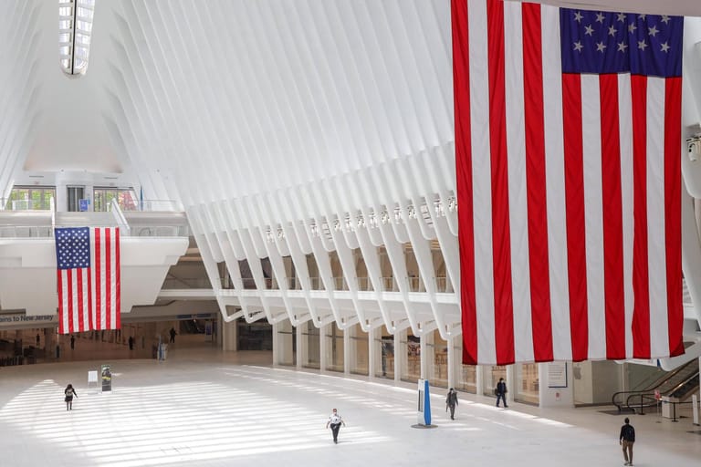 May 18, 2020, New York, New York, United States of America: View from The Oculus WTC, the station that connects New York