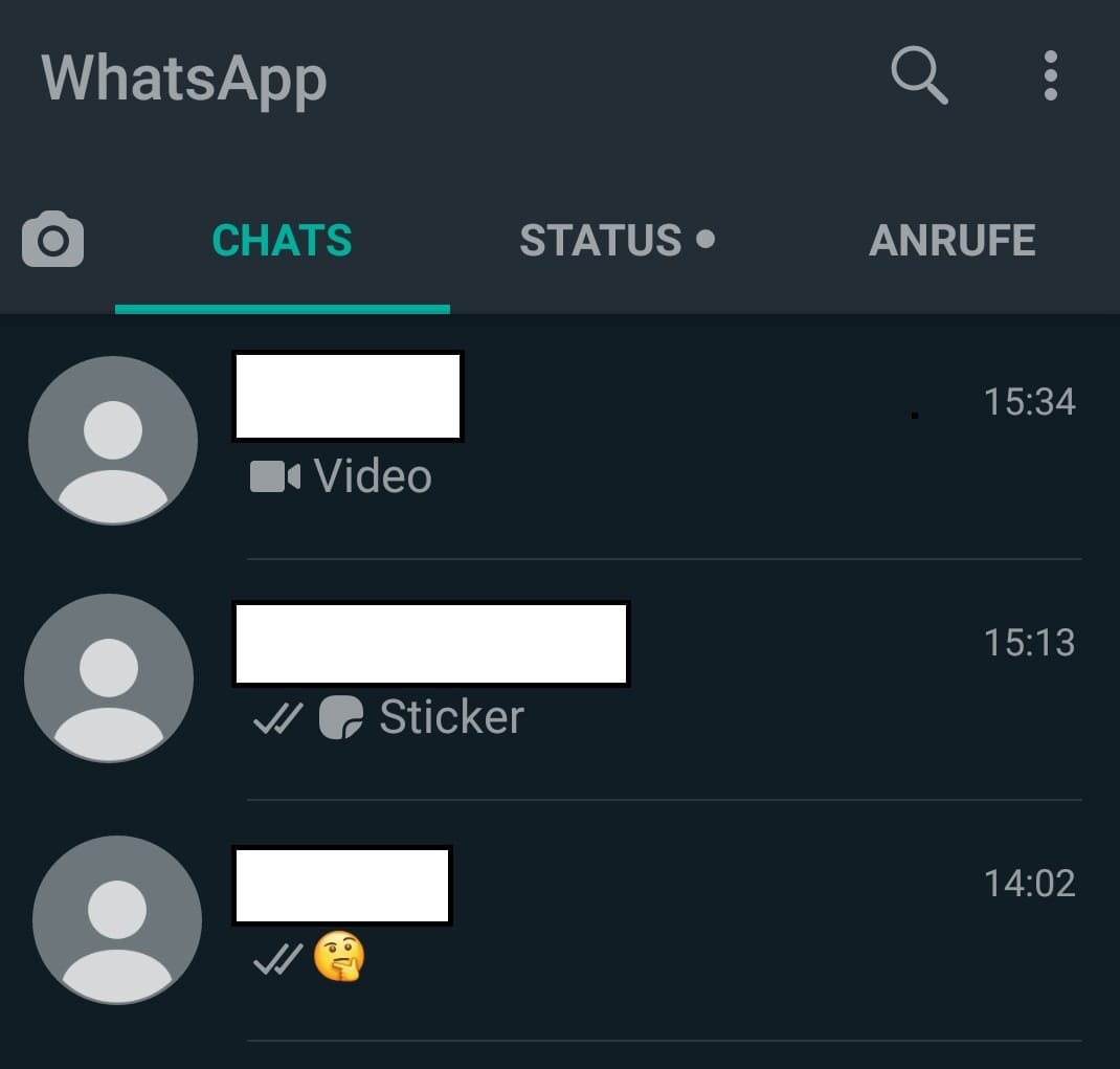 Öffnen Sie WhatsApp und wählen Sie einen Chat aus.