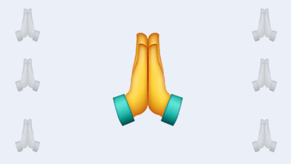 Sendet dieses Emoji ein Gebet oder ein Dankeschön? Das kommt wohl ganz auf den Kontext an. In asiatischen Ländern wie Japan und Indien dient es als Gruß, Dankesgeste oder Verbeugung. In anderen Ländern sehen die Nutzer in dem Bild aber ein virtuelles High-Five. Im arabischen Raum sieht man das Emoji eher selten, da Muslime mit offenen Händen beten.