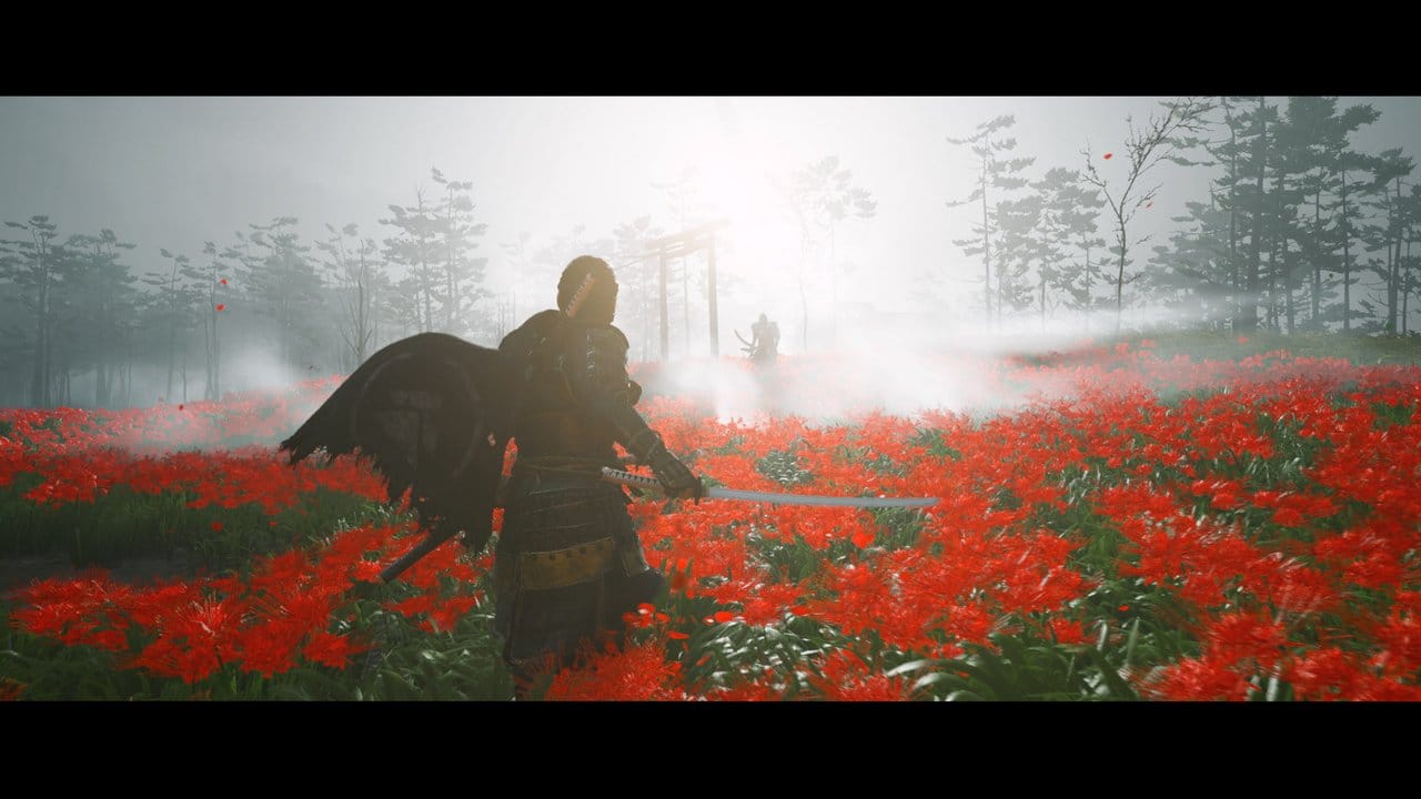 Epische Duelle: Solche dramatischen Zweikämpfe sind in "Ghost of Tsushima" fast an der Tagesordnung. Epische Duelle: Solche dramatischen Zweikämpfe sind in "Ghost of Tsushima" fast an der Tagesordnung.