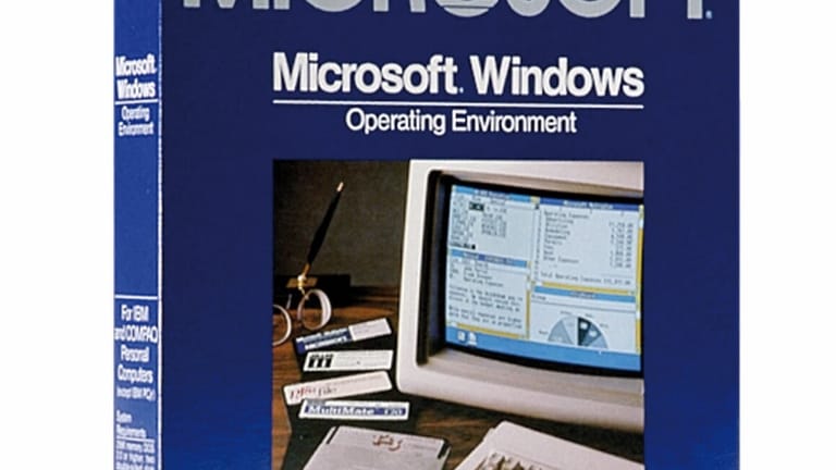 So sah damals übrigens die Verpackung der allerersten Windows-Version aus.