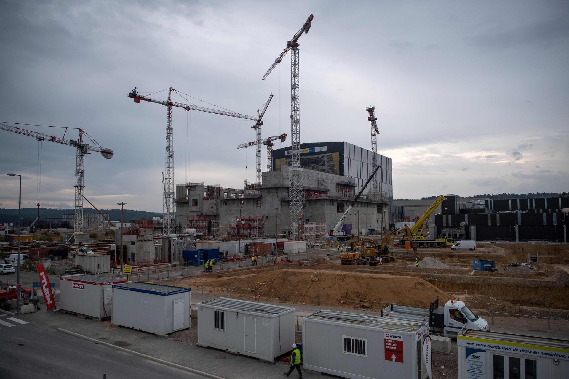 Blick auf die Baustelle des Kernfusionsreaktors Iter: Frankreich feiert einen wichtigen Bauabschnitt.