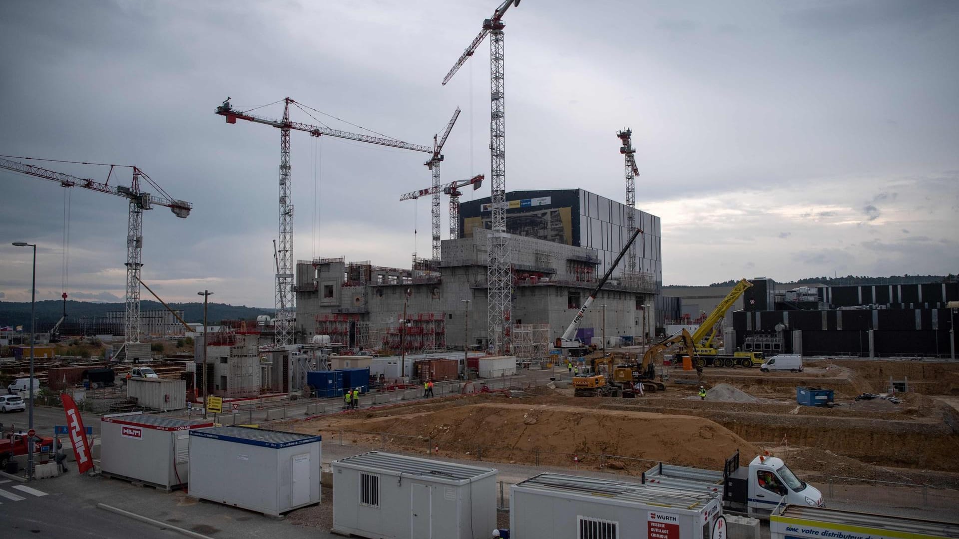 Blick auf die Baustelle des Kernfusionsreaktors Iter: Frankreich feiert einen wichtigen Bauabschnitt.