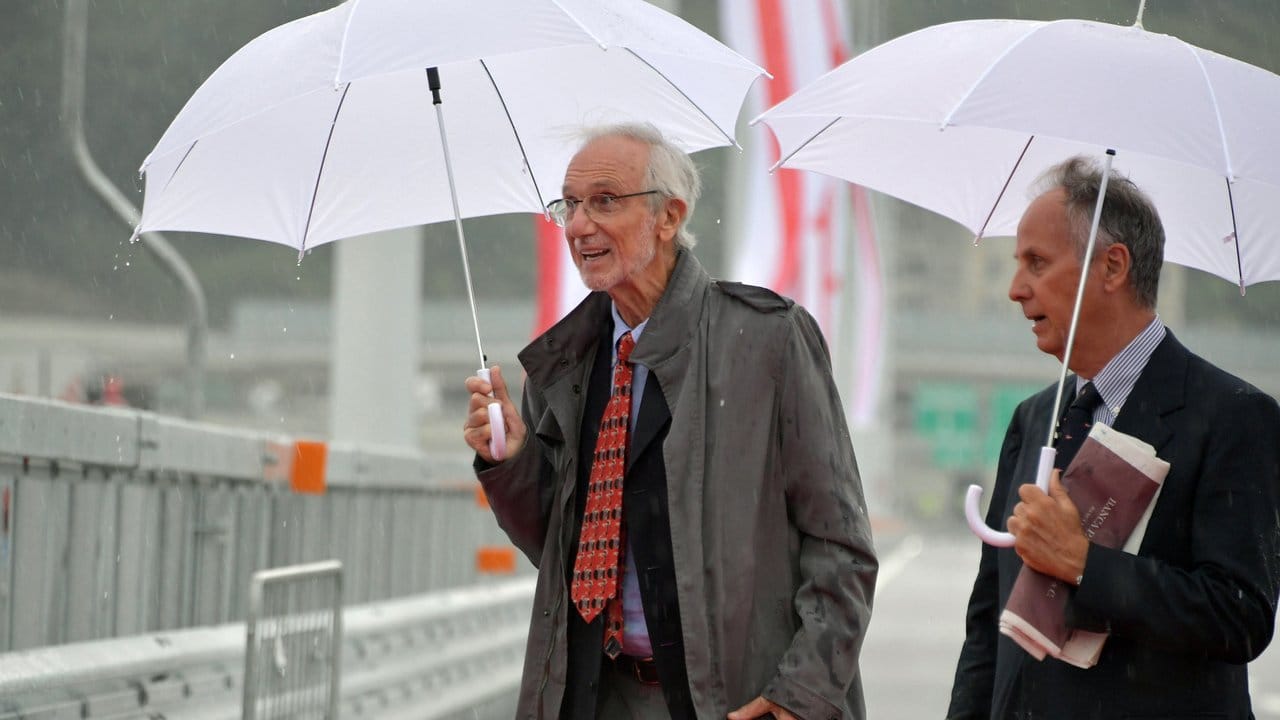 Stararchitekt Renzo Piano (l) entwarf die neue Brücke. Stararchitekt Renzo Piano (l) entwarf die neue Brücke.