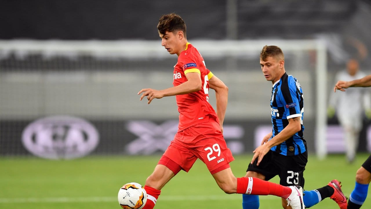 Für Leverkusen erzielte Kai Havertz (l) den Anschlusstreffer. Für Leverkusen erzielte Kai Havertz (l) den Anschlusstreffer.