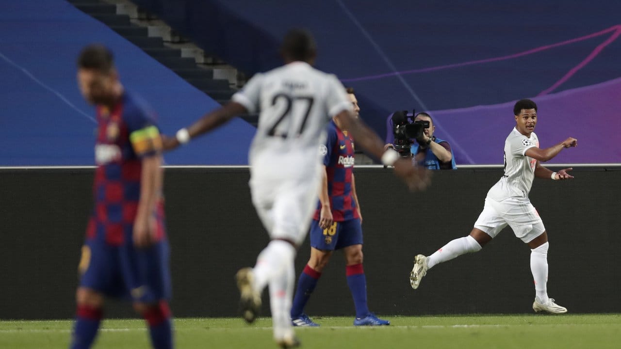 Gnabry markierte den dritten Treffer der Bayern. Gnabry markierte den dritten Treffer der Bayern.