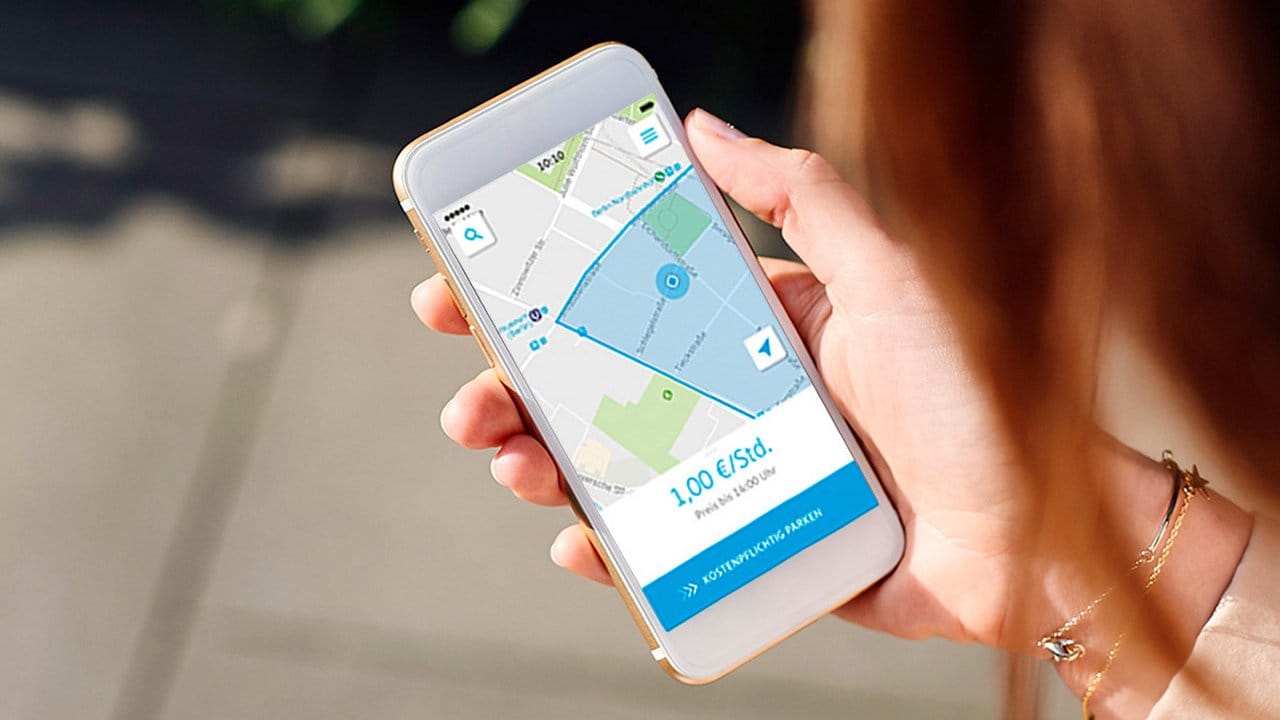 Die We-Park-App von Volkswagen. Die We-Park-App von Volkswagen.