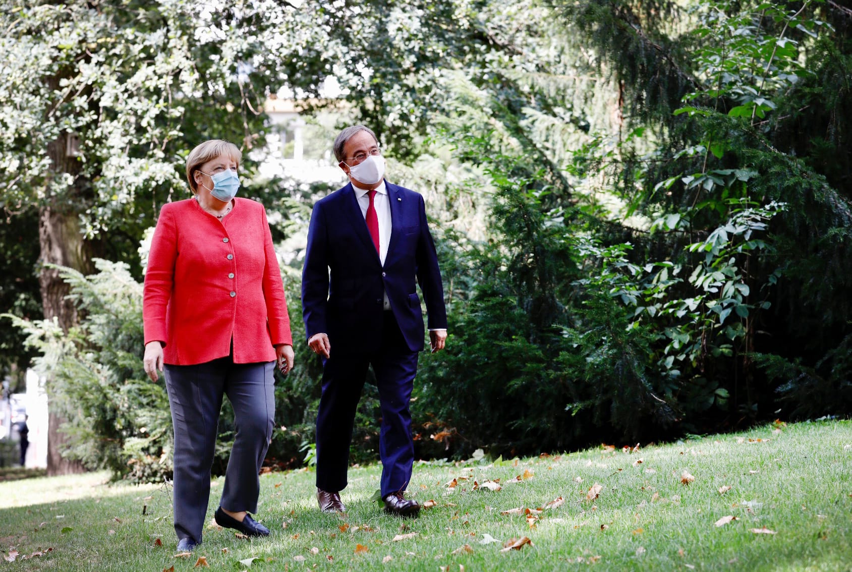 Bundeskanzlerin Angela Merkel ist zu Besuch bei Armin Laschet in Nordrhein-Westfalen.