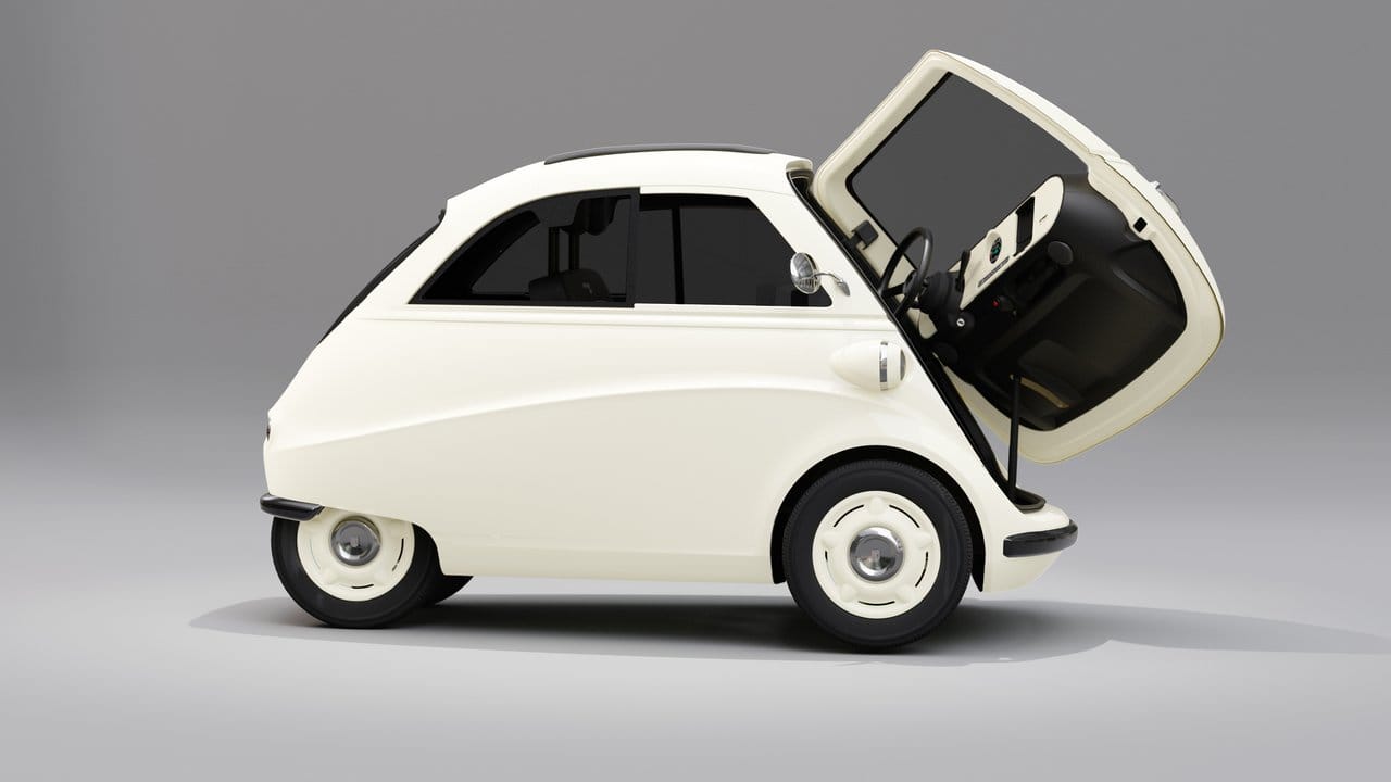 Elektrische "Knutschkugel": Die Karo-Isetta von Artega hat die Isetta von BMW aus den 1950ern als stilistisches Vorbild.