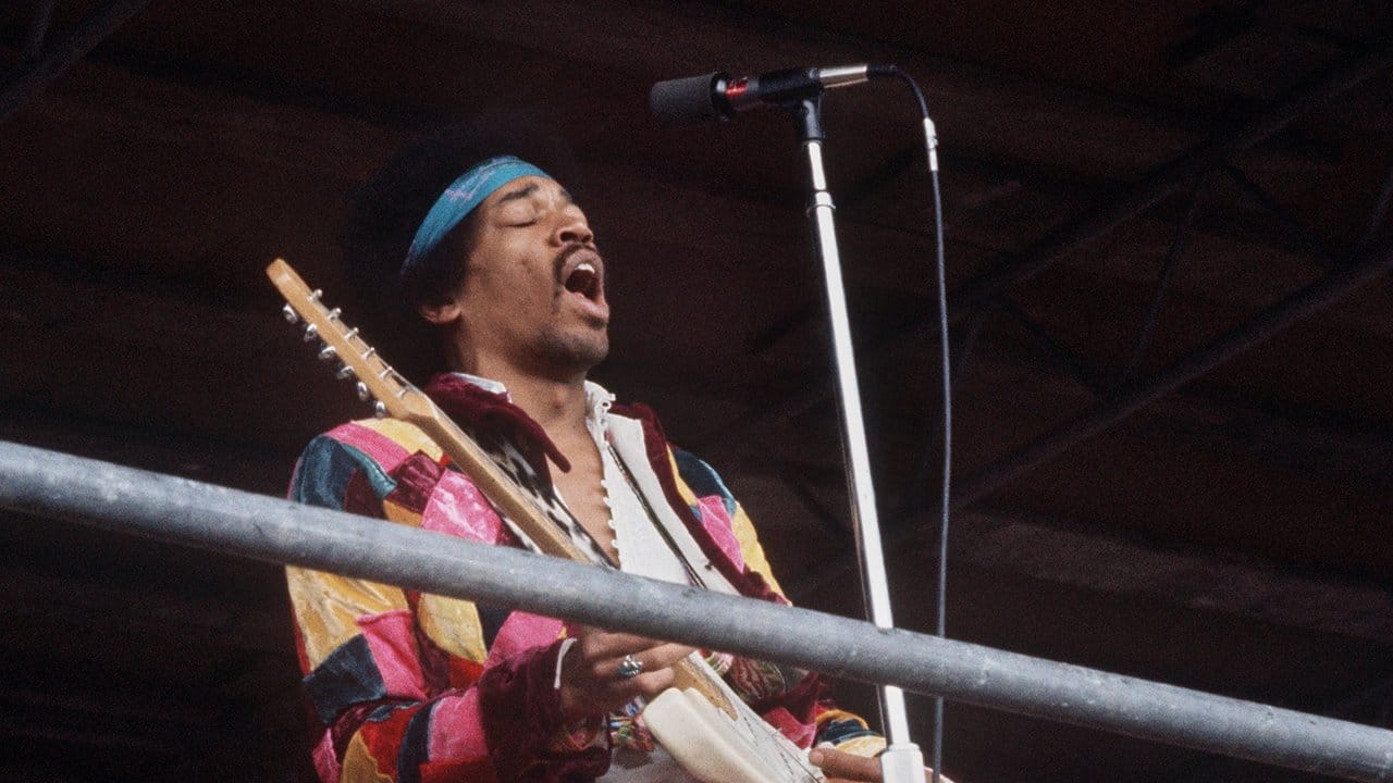 Jimi Hendrix beim Love-and-Peace-Festival auf Fehmarn.