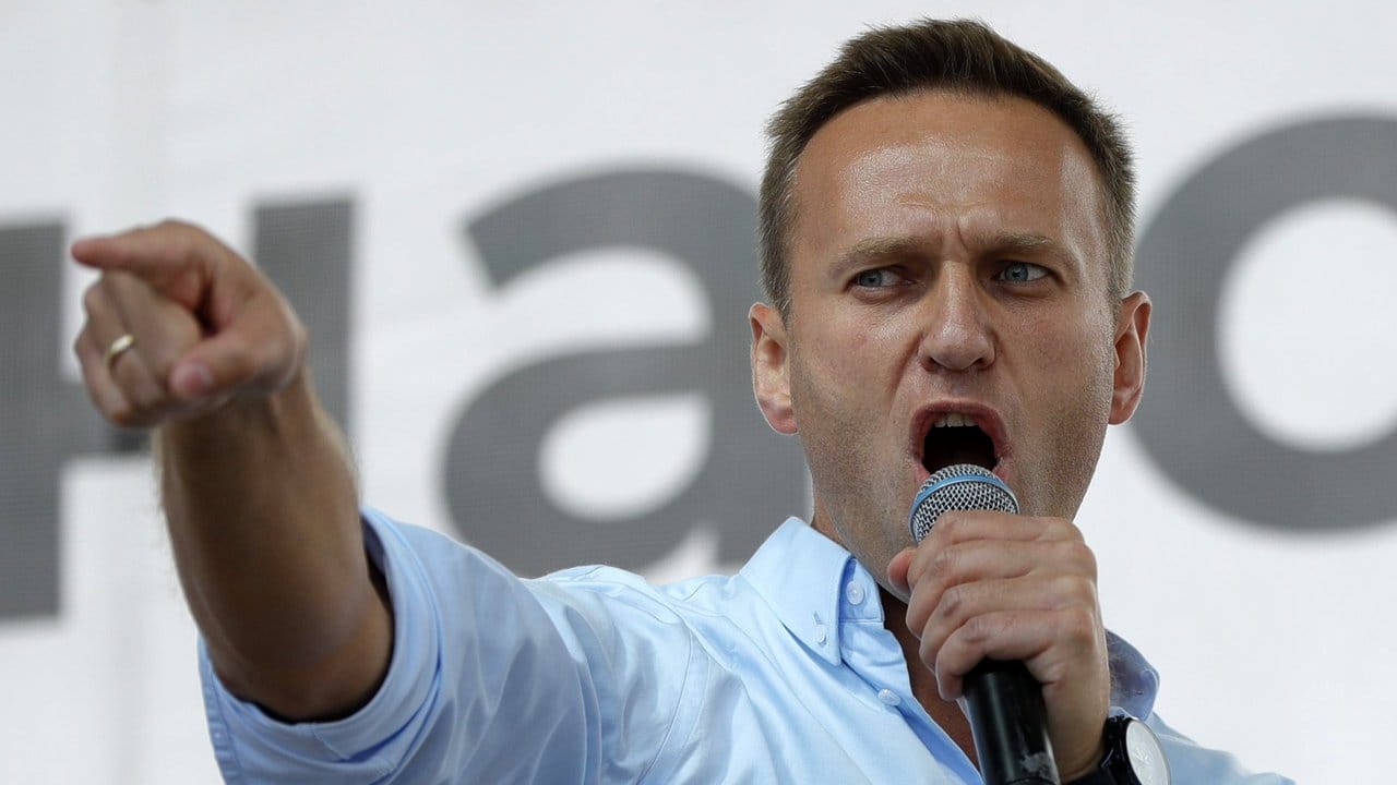 Alexej Nawalny, Oppositionsführer aus Russland, im Juli dieses Jahres während einer Kundgebung in Moskau.