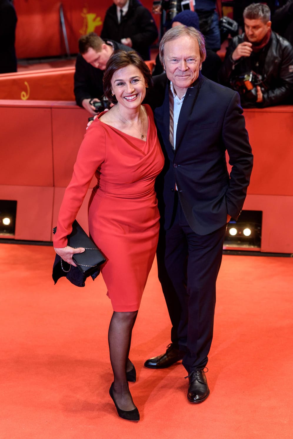2020: Sandra Maischberger und Jan Kerhart während der Preisverleihung der 70. Berlinale