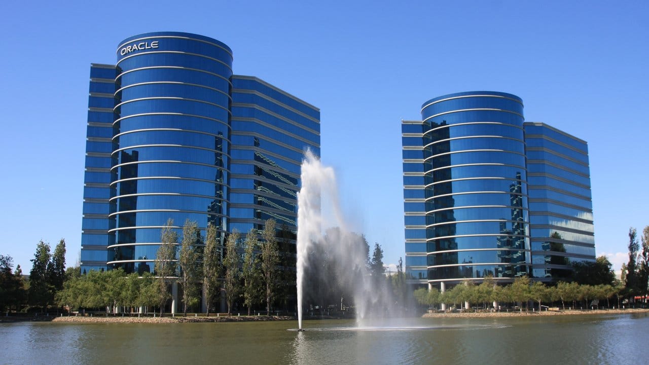 Der Hauptsitz des Software-Unternehmens Oracle in Redwood Shores, Kalifornien.
