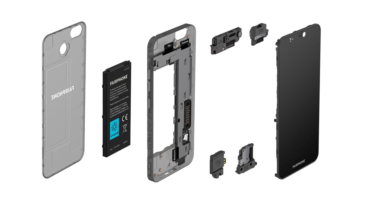 Unkomplizierter geht fast nicht: Das Fairphone 3+ ist aus wenigen wechselbaren Modulen aufgebaut.