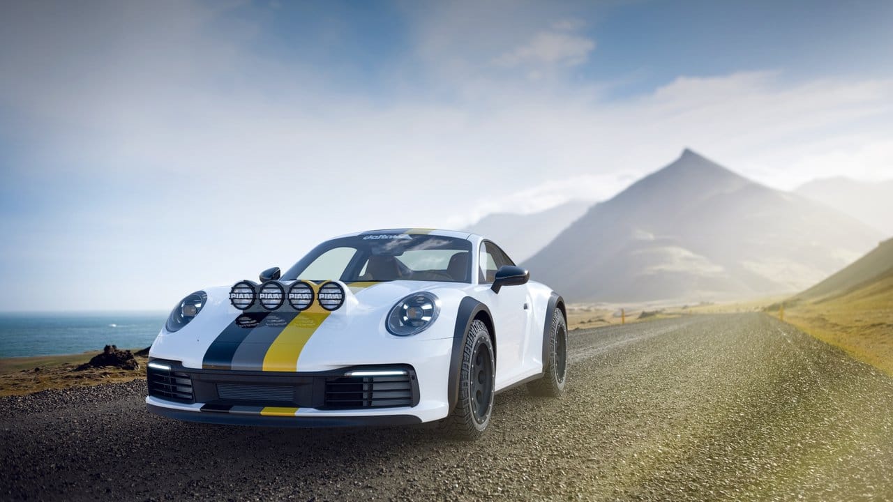 Bislang nur Konzept am Bildschirm: Rallye-Porsche von Delta 4x4.
