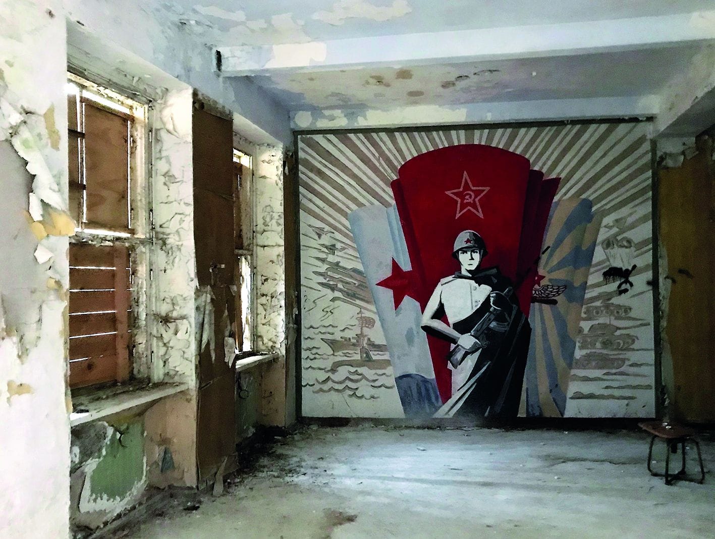 Sowjetische Streitkräfte im Westen: Dieses Wandbild befindet sich in der Kaserne Altes Lager Jüterbog.