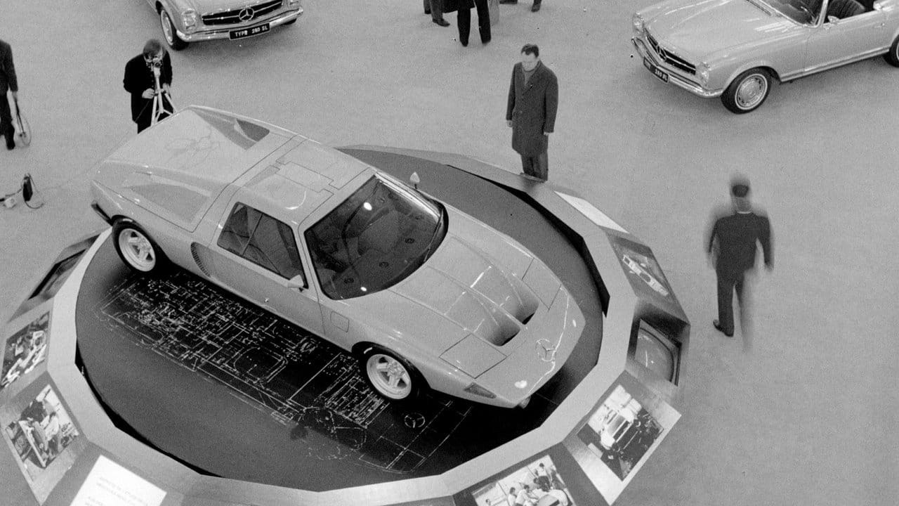 Der C111 auf dem Automobilsalon Genf 1970.