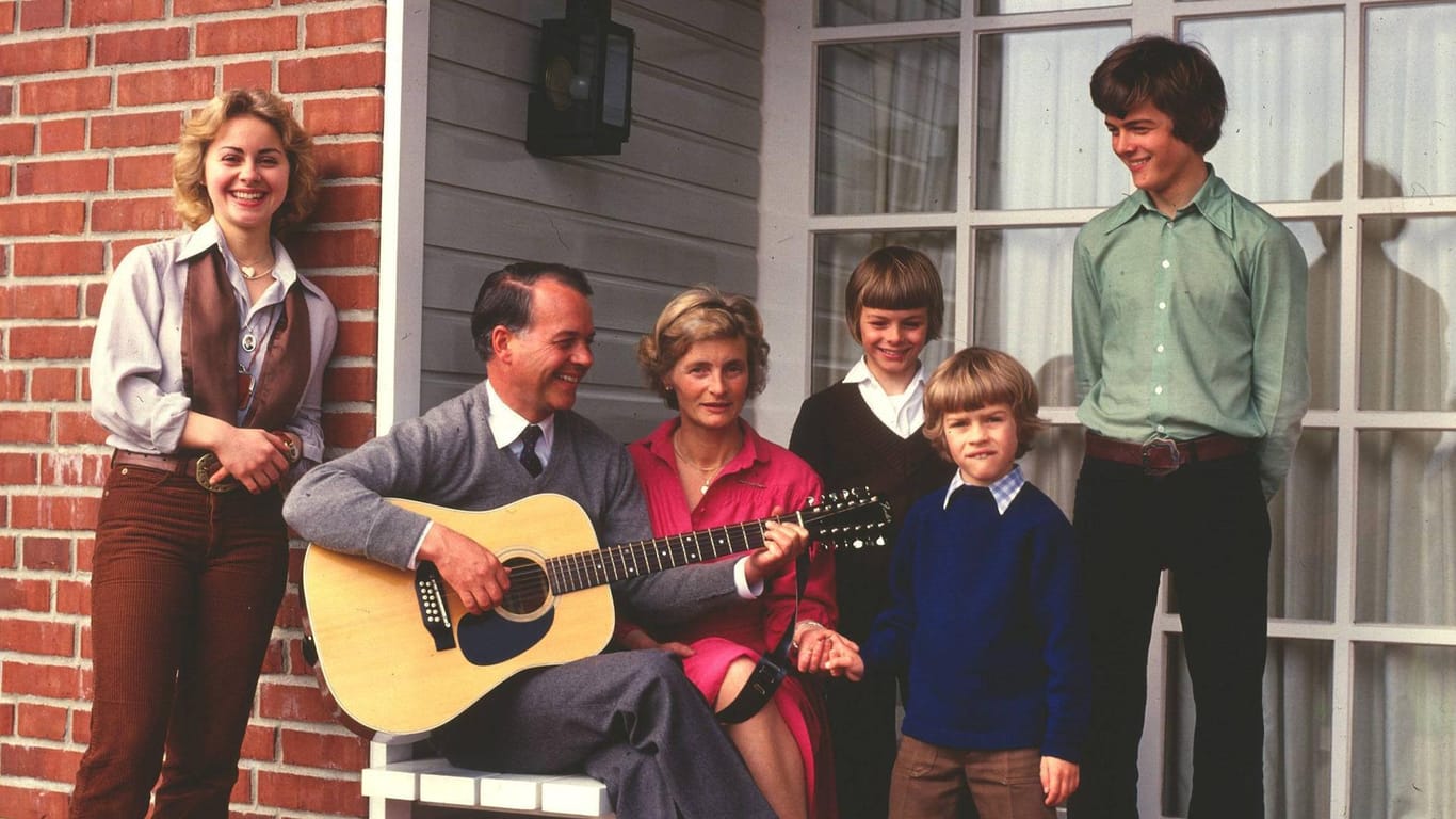 Ursula von der Leyen mit ihrer Familie: Das Foto wurde in den Siebzigern aufgenommen.