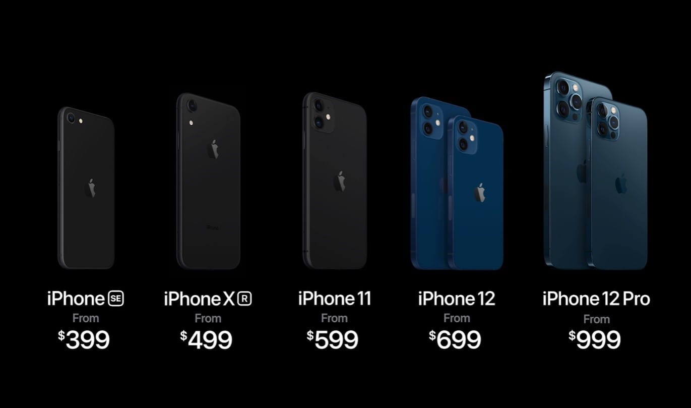 Die Preise der alten und neuen iPhones in Dollar.