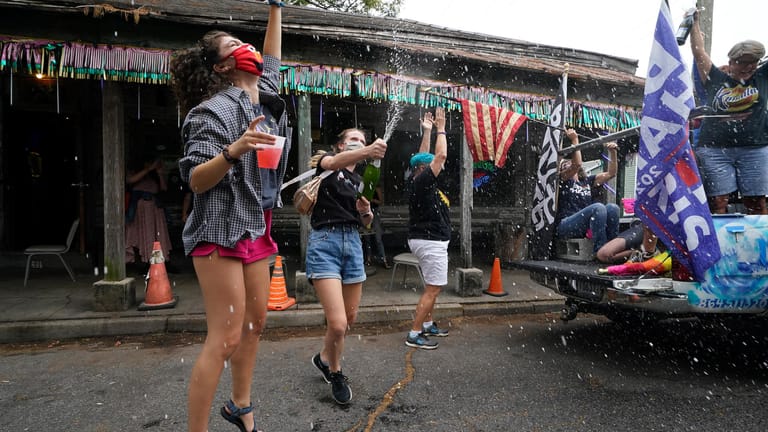 Spontane Party auch in New Orleans: Viele junge Menschen atmen nach Bidens Sieg auf.