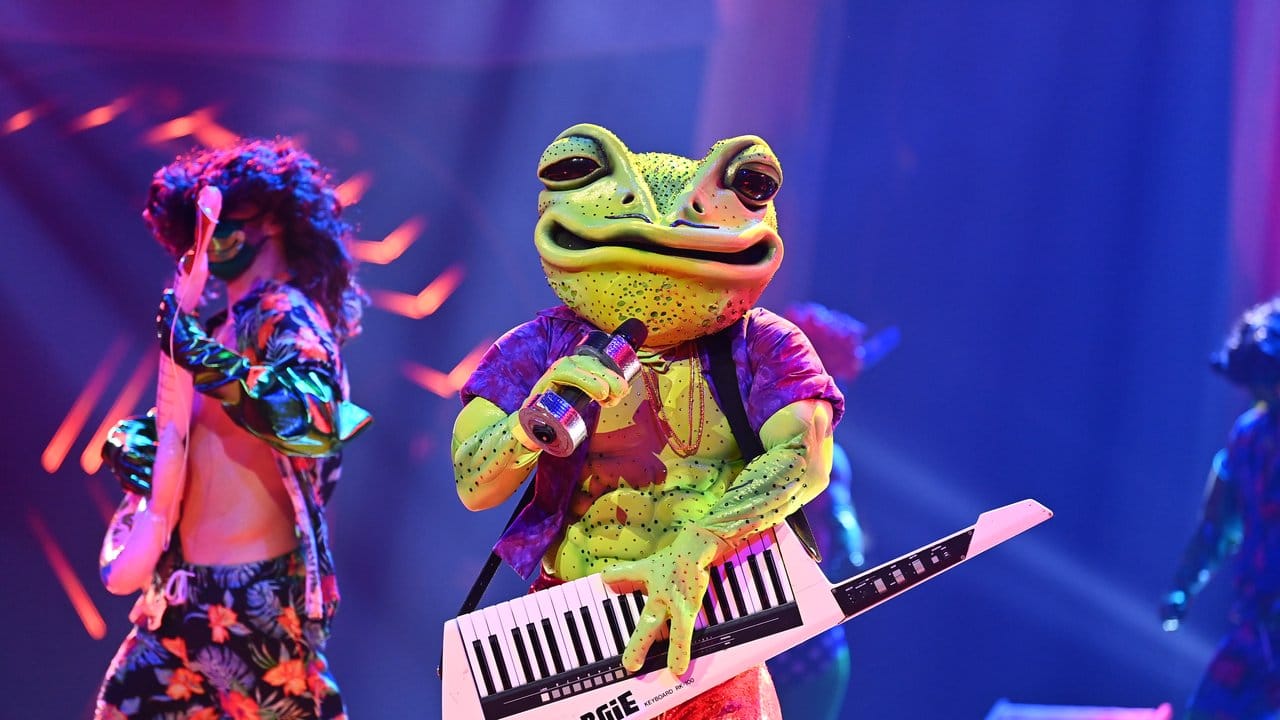 Die Figur "Der Frosch" tritt in der ProSieben-Show "The Masked Singer" auf. Die Figur "Der Frosch" tritt in der ProSieben-Show "The Masked Singer" auf.