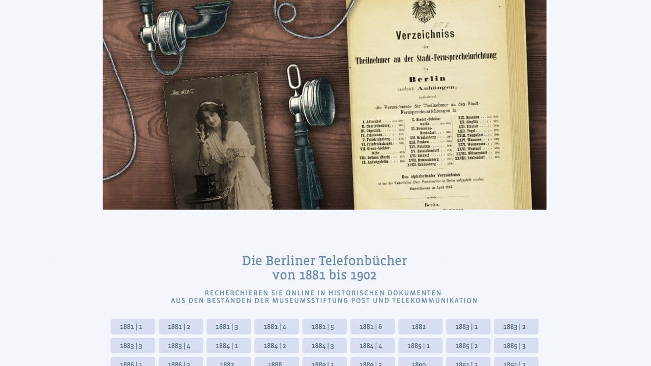 1881 erschien das erste Telefonbuch Deutschlands in Berlin. 1881 erschien das erste Telefonbuch Deutschlands in Berlin.