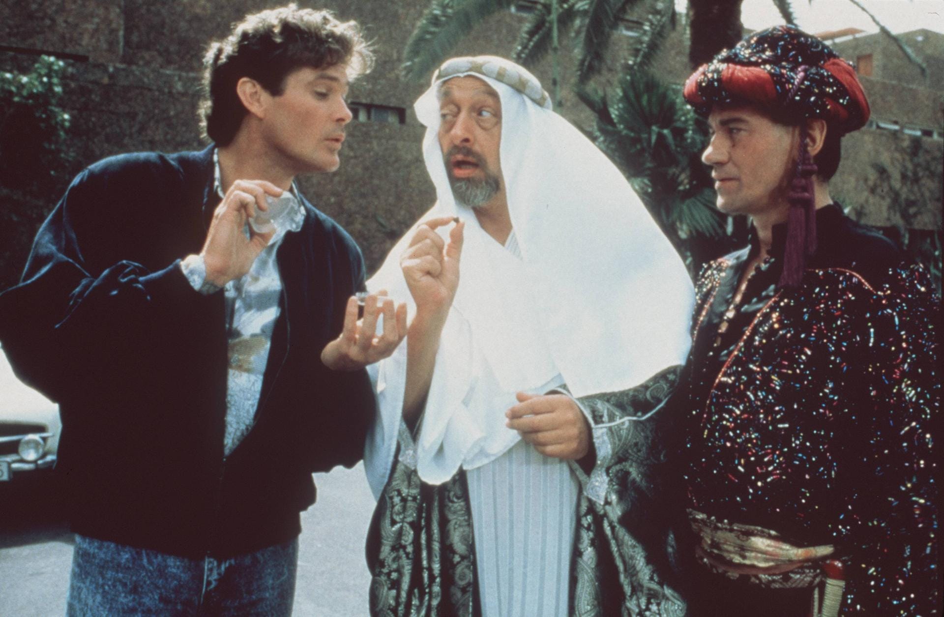 1988 spielt Karl Dall unter anderem neben David Hasselhoff in "Starke Zeiten" mit.