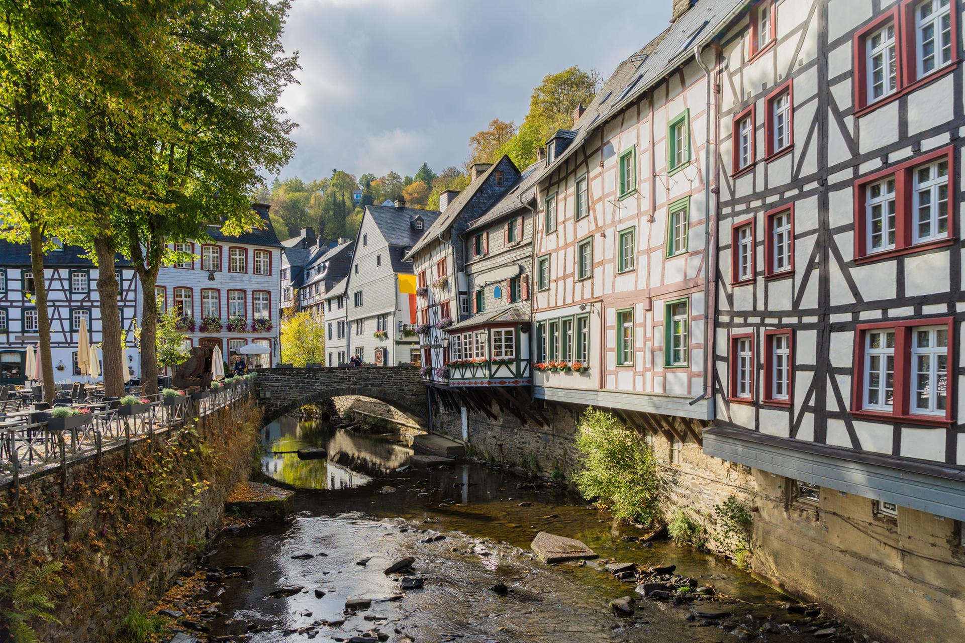 Platz 8: Monschau. Monschau in der Eifel wird besonders von seinen Fachwerkhäusern geprägt.