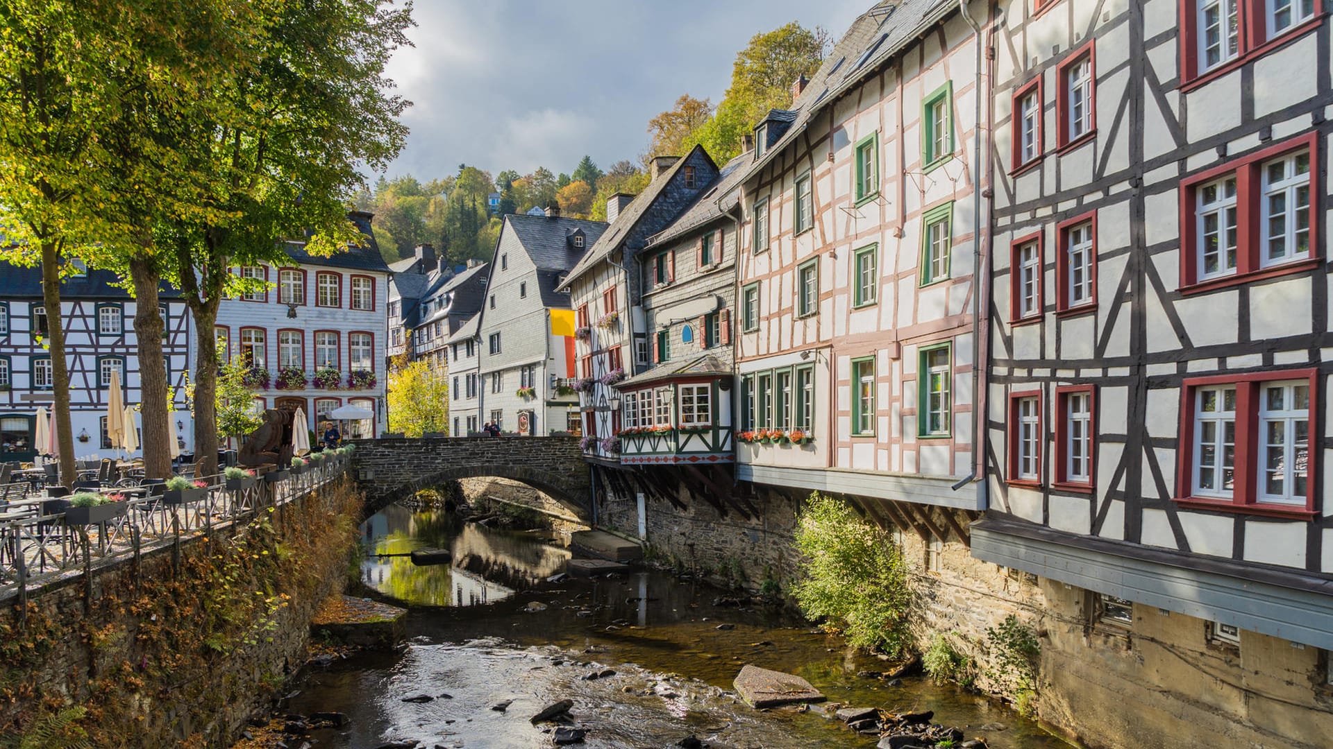 Platz 8: Monschau. Monschau in der Eifel wird besonders von seinen Fachwerkhäusern geprägt.