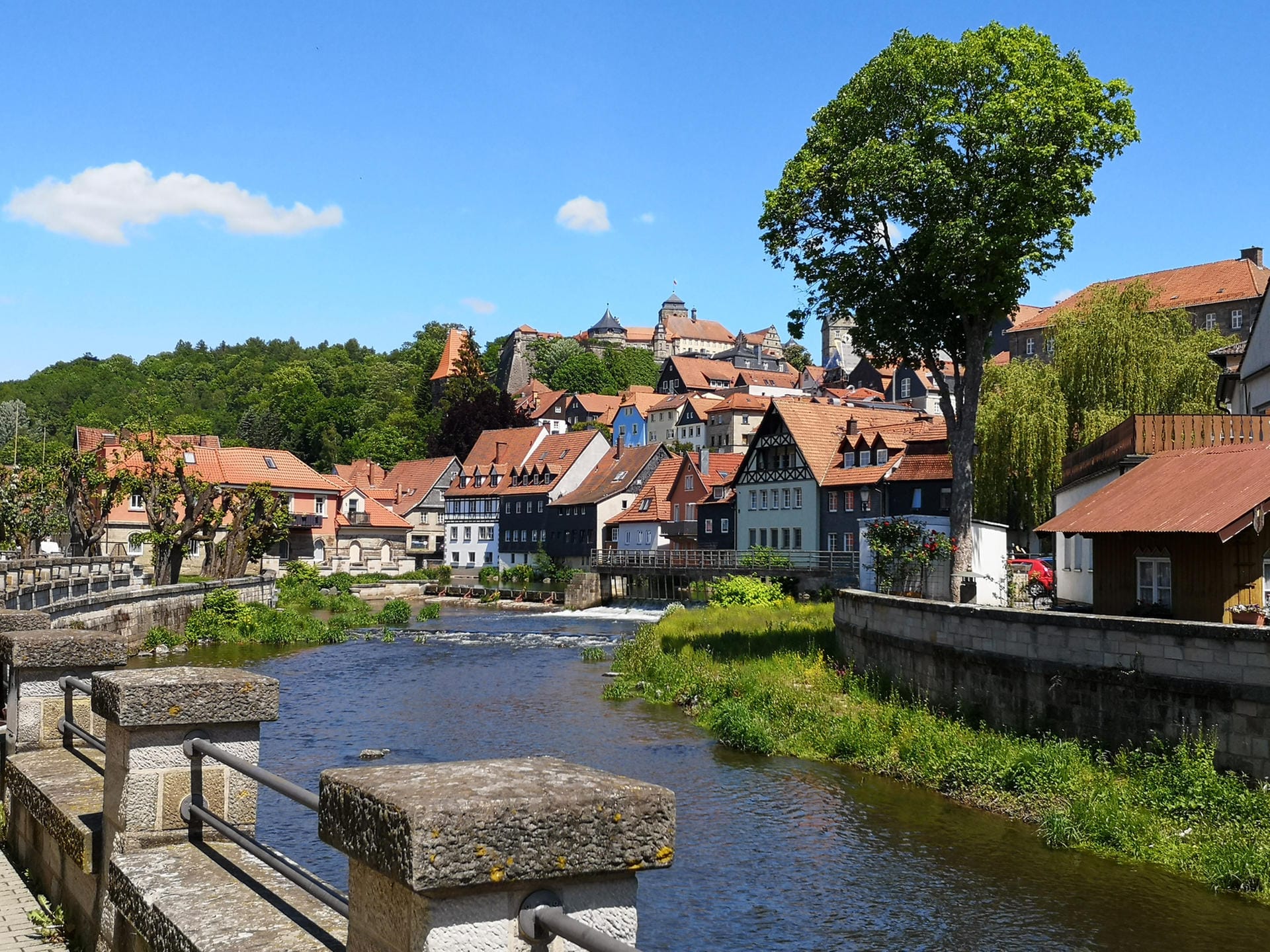 Platz 9: Kronach. Das Stadtbild von Kronach wird geprägt von der Altstadt mit Sandstein- und Fachwerkhäusern.